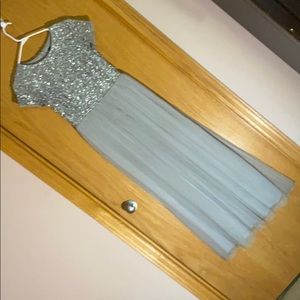 Women’s silver bridesmaids dress